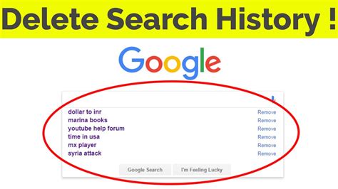 How to Clear Google Search History .